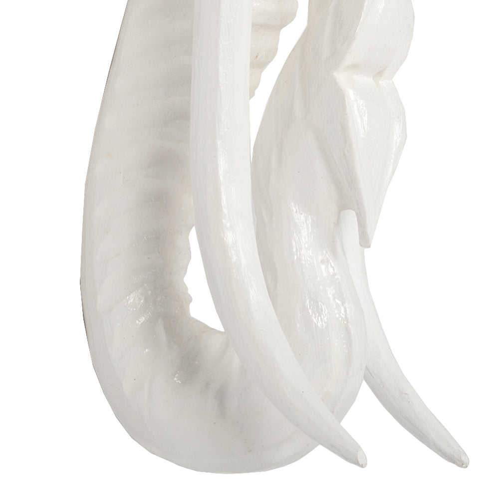 Deko Elefantenkopf TUSK-M Antik-Weiß ca. H50cm