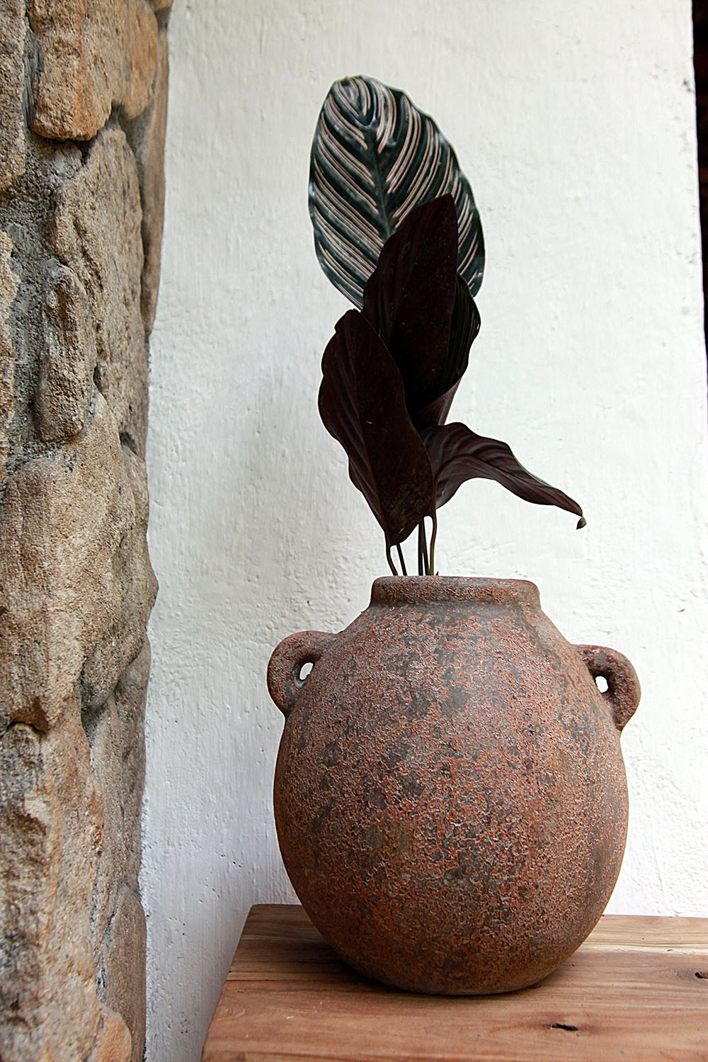 Deko-Vase LOTTA Antik-Braun ca. H30cm