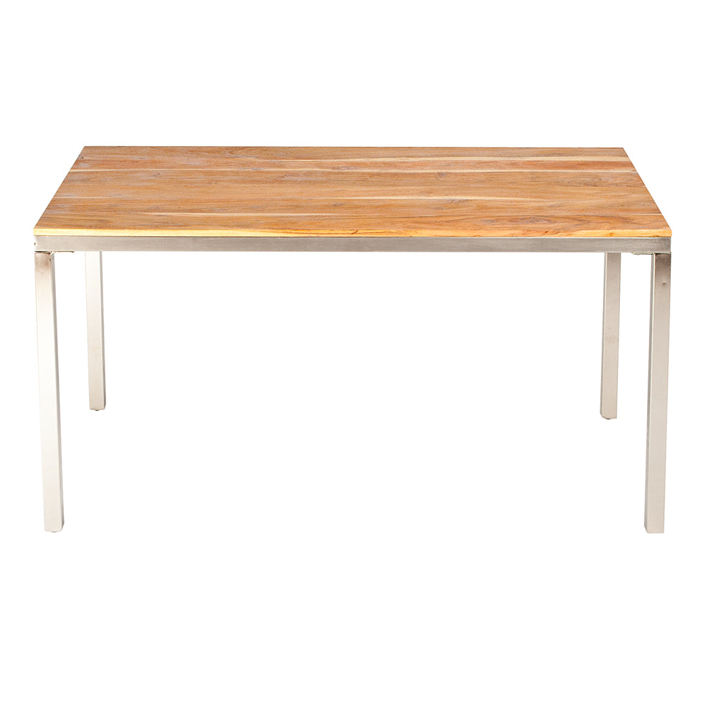 Esstisch MILLER 160x80cm Light-Brown-M / Silber Akazie