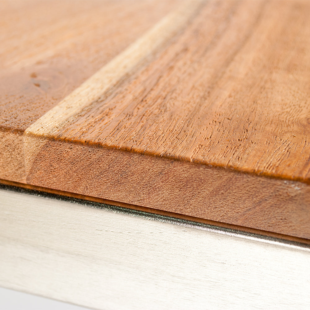Esstisch MILLER 160x80cm Light-Brown-M / Silber Akazie
