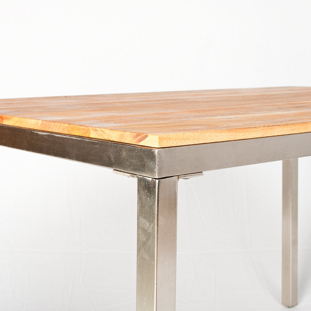 Esstisch MILLER 200x100cm Light-Brown-M / Silber Akazie