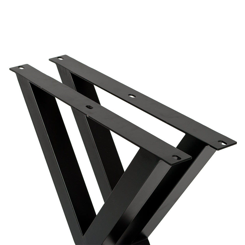 Esstischgestell "X" Schwarz Stahl