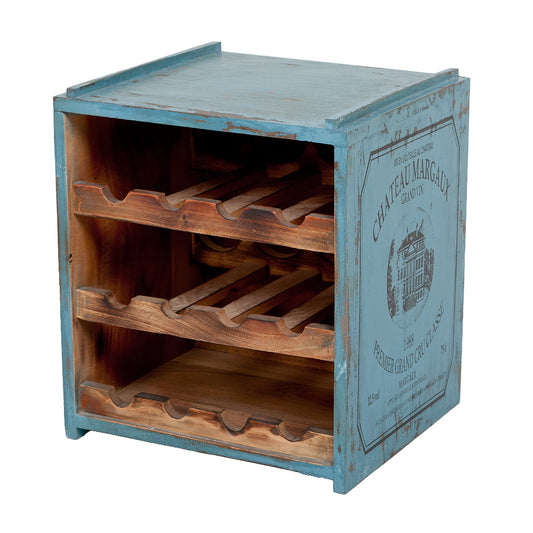 Flaschenbox SURAT Blue Fregata ca. H40cm Weinregal