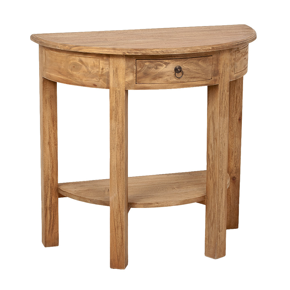 Halbrunde Konsole NIEKE Antik-Natural