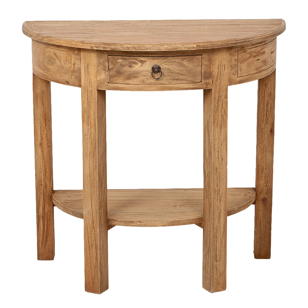 Halbrunde Konsole NIEKE Antik-Natural