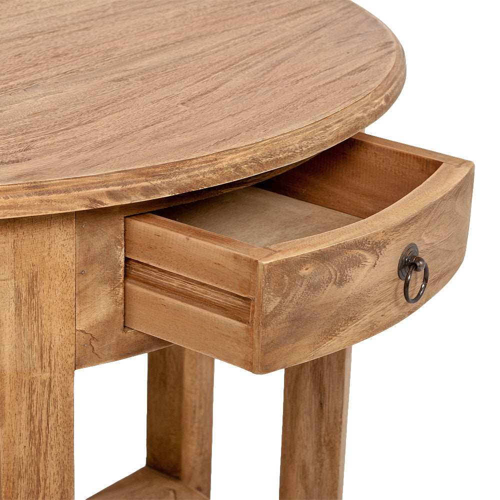 Halbrunde Konsole NIEKE Antik-Natural