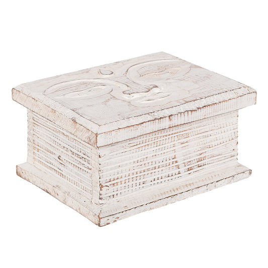 Holz-Box KOTAK Albasia White Wash