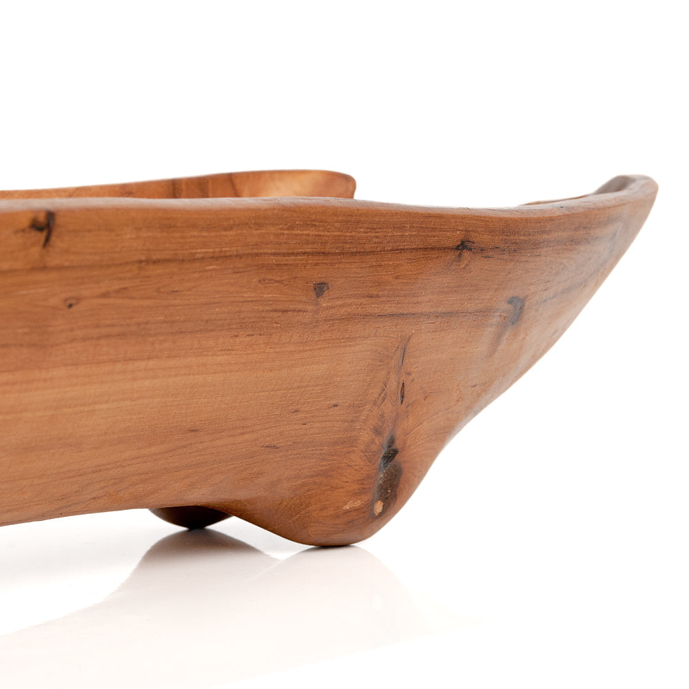 Massivholz Schale KAPAL ca. 60cm Natural Teakholz Bootsschale