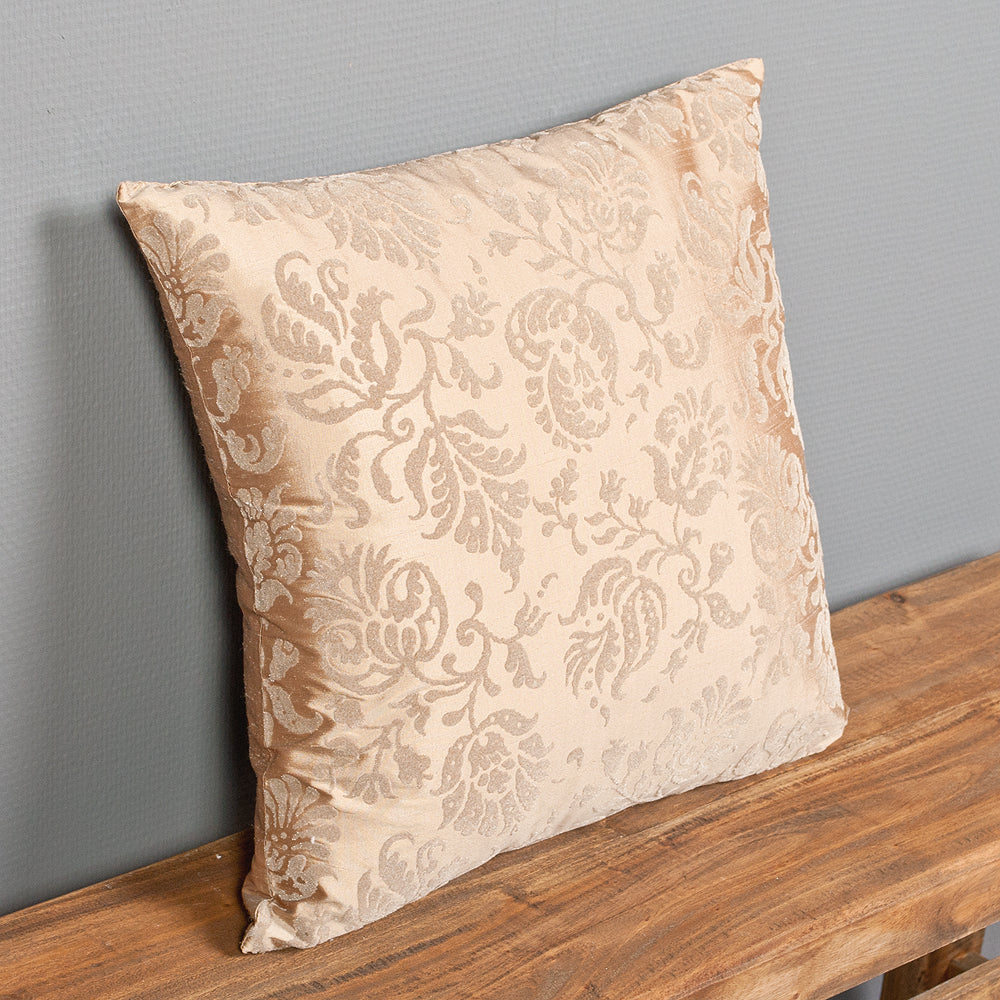 Kissen SILK Beige 40x40cm Seide Ornamente Zierkissen – LebensWohnArt