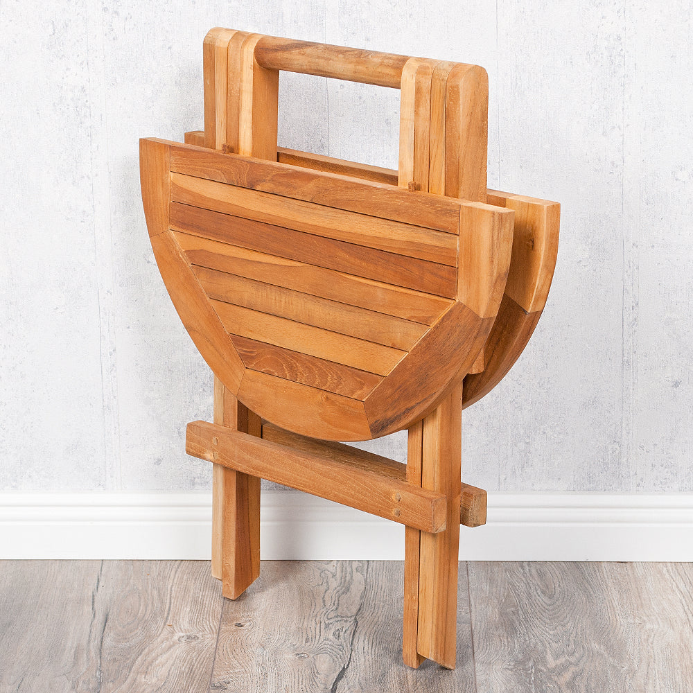 Teak Klapptisch KURSI ca. D50cm Natural