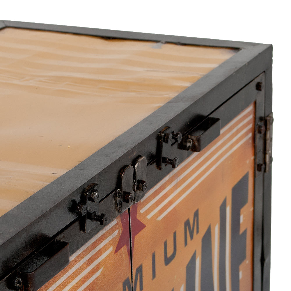 Kommode LOGAM-GASOLINE L80cm recyceltes Metall