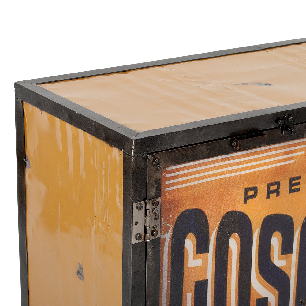 Kommode LOGAM-GASOLINE L80cm recyceltes Metall