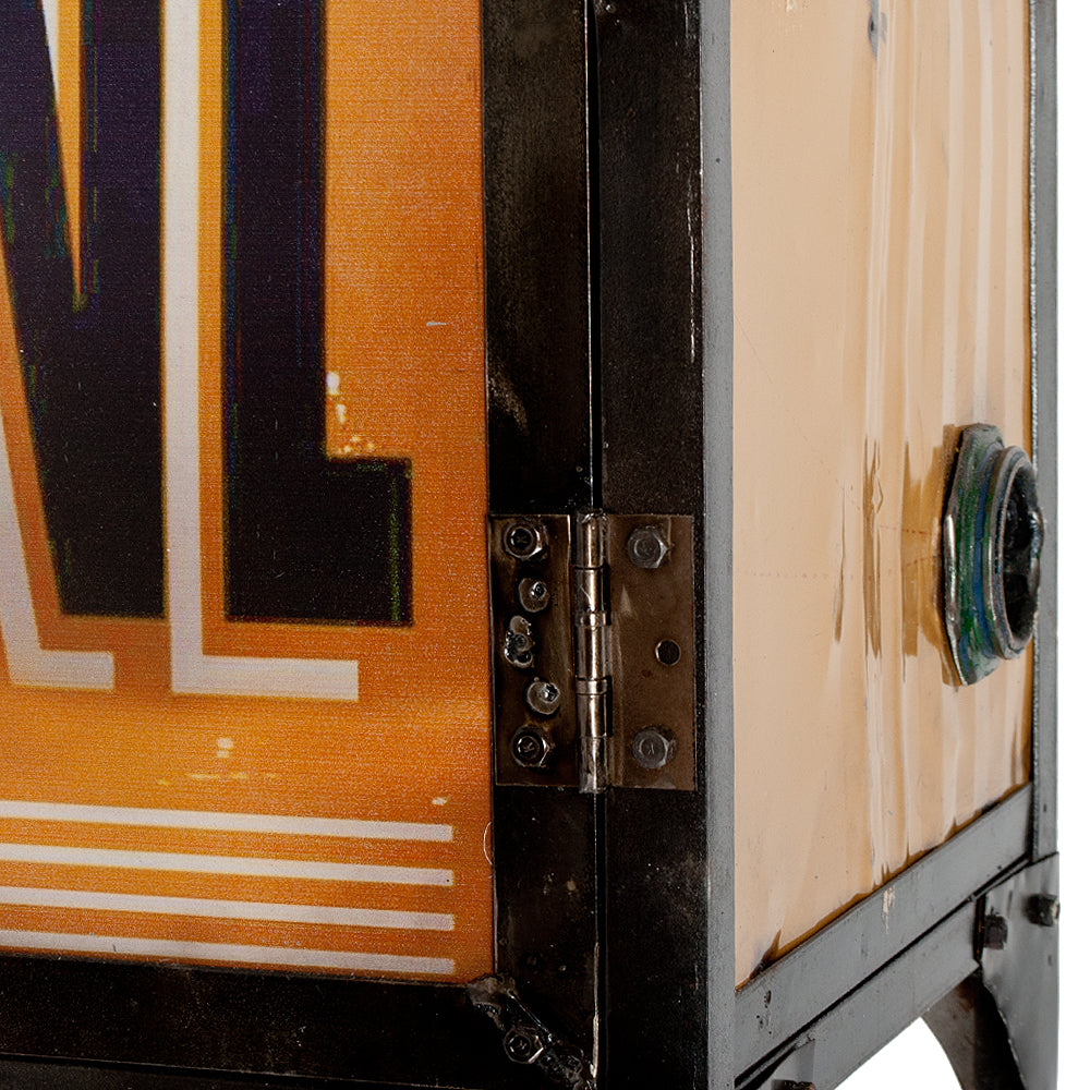 Kommode LOGAM-GASOLINE L80cm recyceltes Metall
