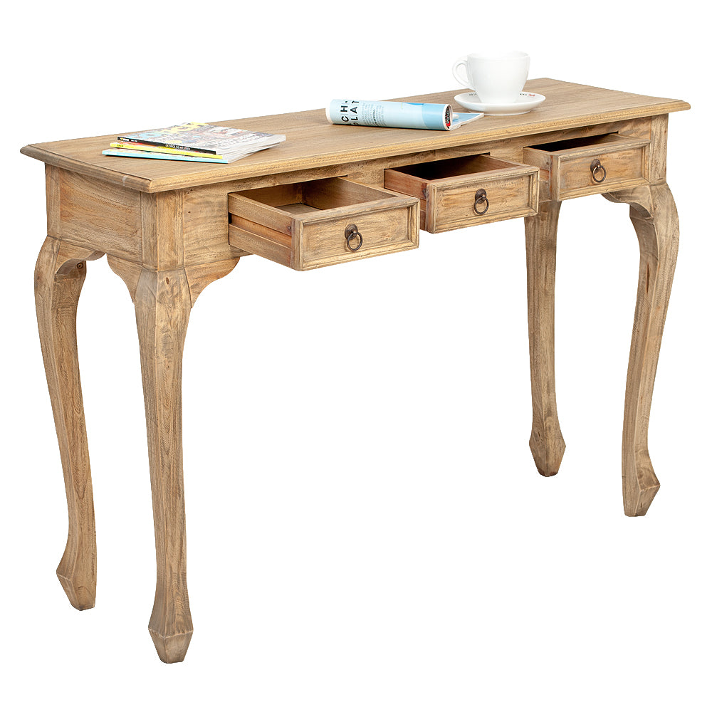 Massivholz Konsolentisch CORUNA Mahagoni Antik-Natural ca. L120cm