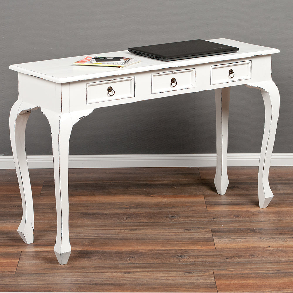 Konsolentisch CORUNA Mahagoni Antik-Weiß ca. L120cm