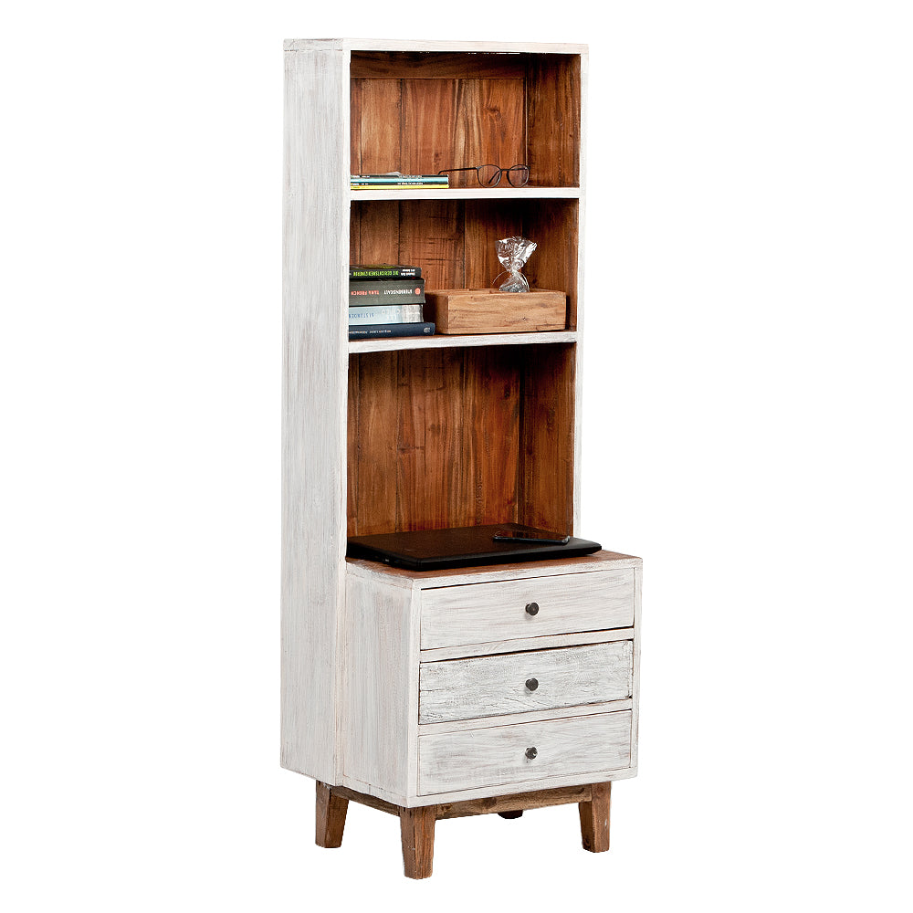 Mahagoni Standregal INDO White Wash ca. H150cm
