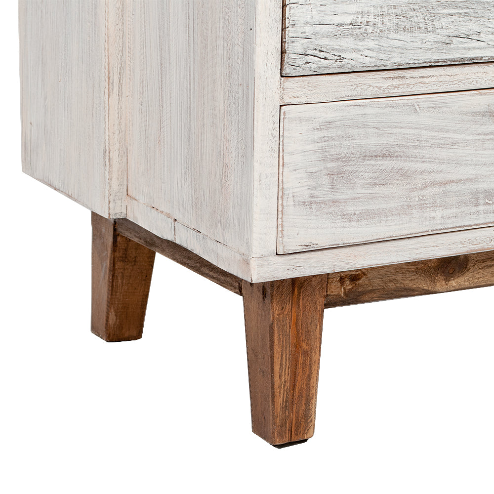 Mahagoni Standregal INDO White Wash ca. H150cm