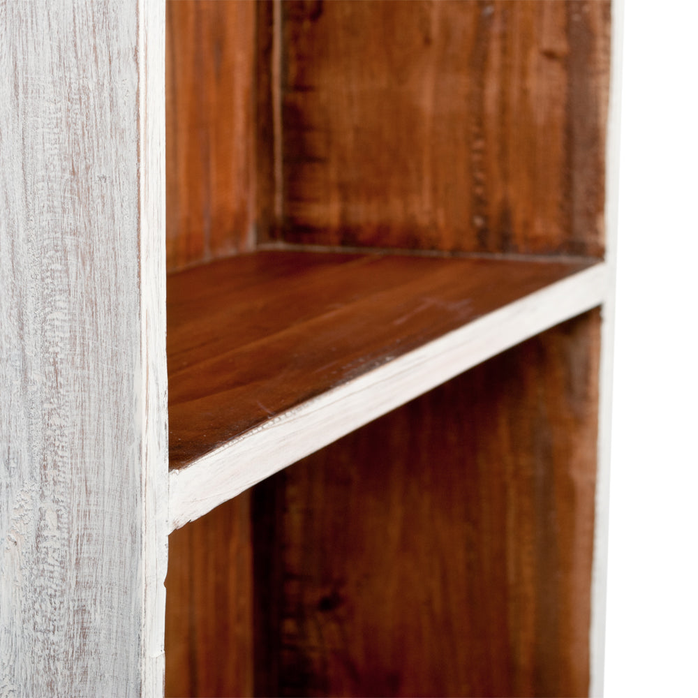 Mahagoni Standregal INDO White Wash ca. H150cm