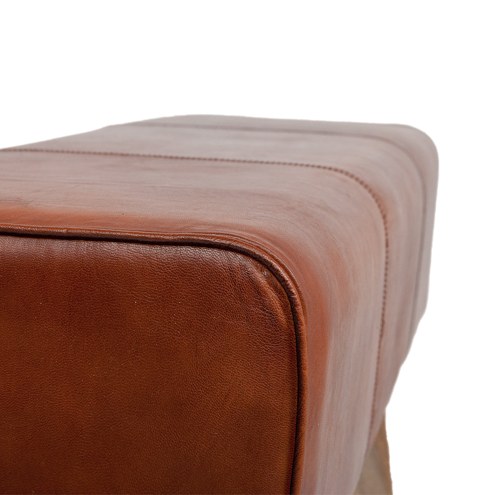 Leder Bank MAXIMO Cognac ca.120cm Turnbock Sitzbank