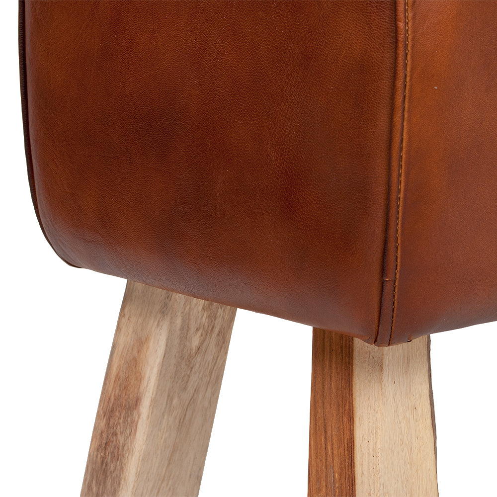 Leder Bank MAXIMO Cognac ca.120cm Turnbock Sitzbank