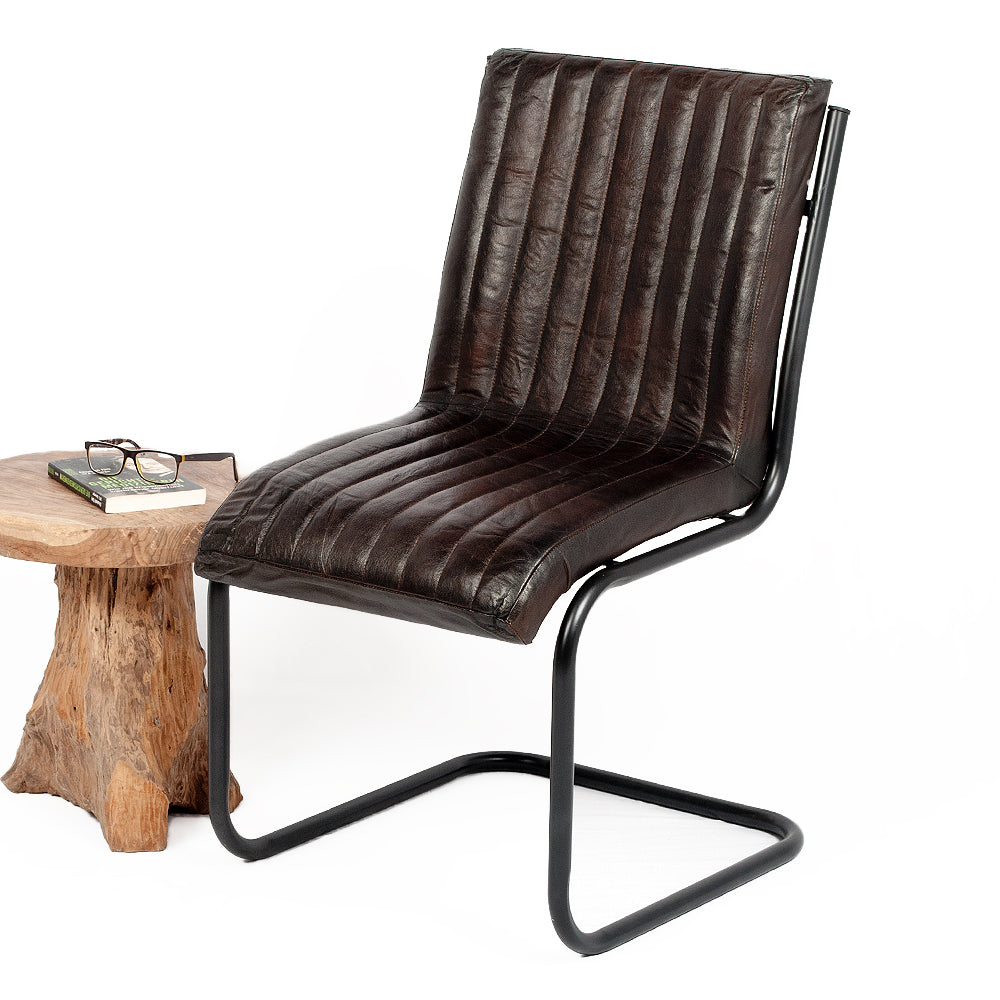 Leder Freischwinger HERO Dark-Brown-R (Leather-C)