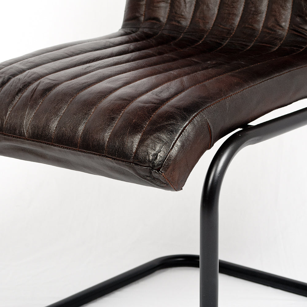 Leder Freischwinger HERO Dark-Brown-R (Leather-C)