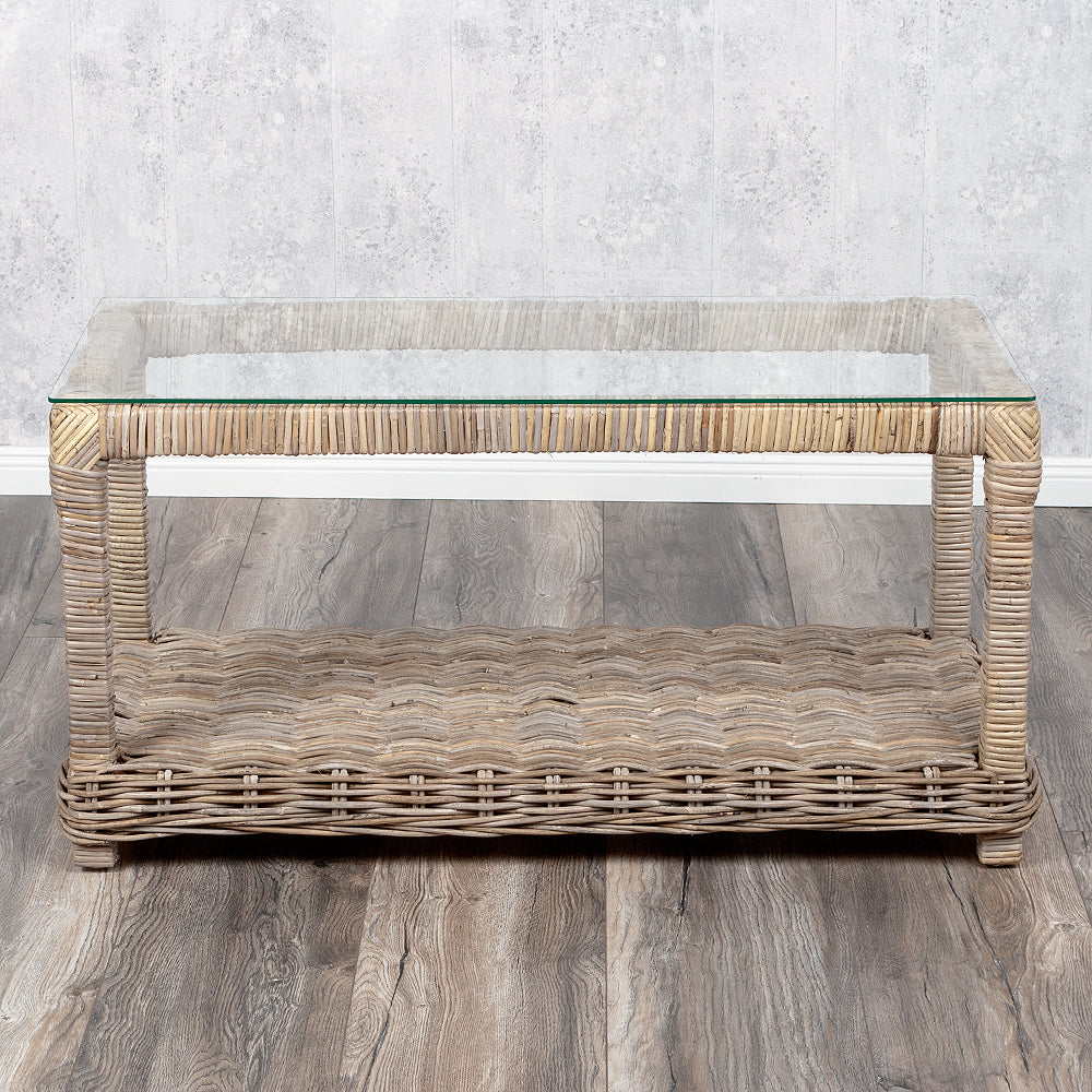 Lounge Couchtisch LIVING in Grey ca. L100cm Rattan