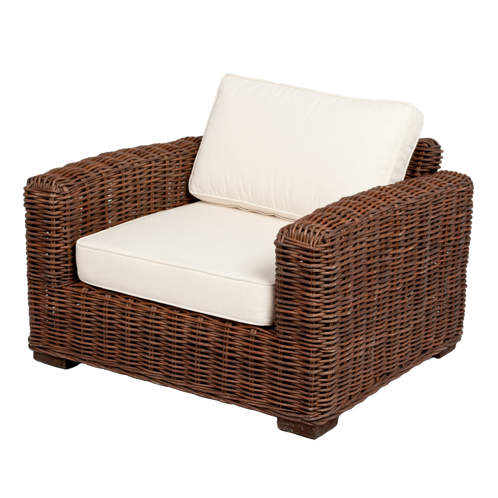 Lounge Sessel LIVING Natural Brown 90cm Rattan