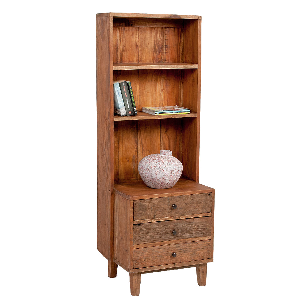 Massivholz Standregal INDO Rustic-Brown 150cm Mahagoni