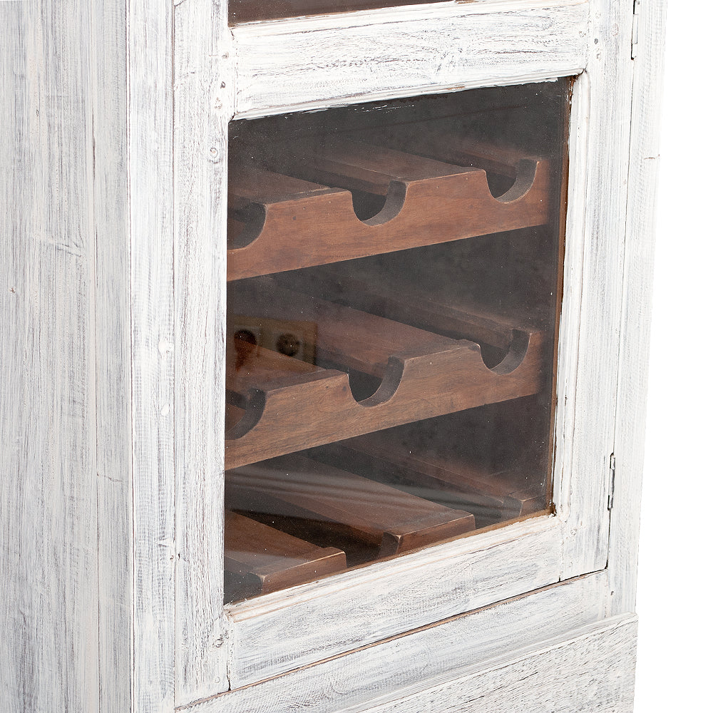 Mahagoni Weinschrank CABINET White Wash