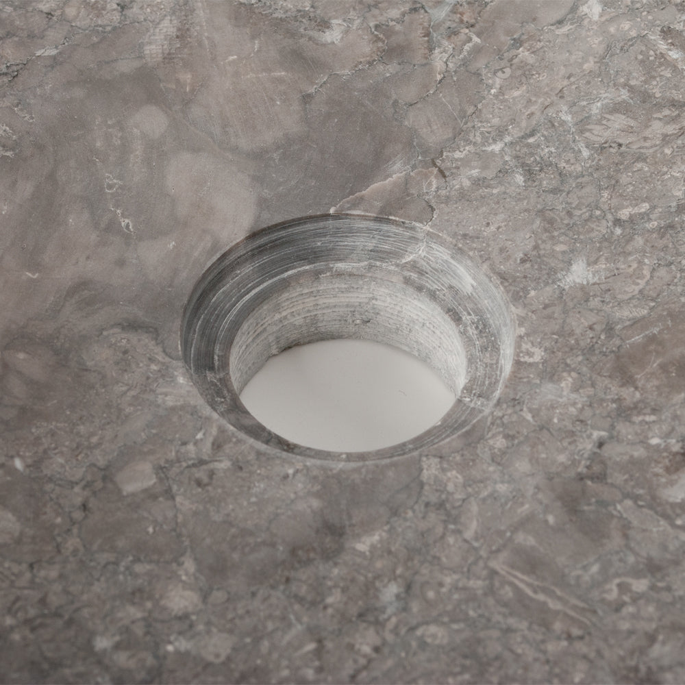 Marmor Waschbecken MARMER-oval Grau