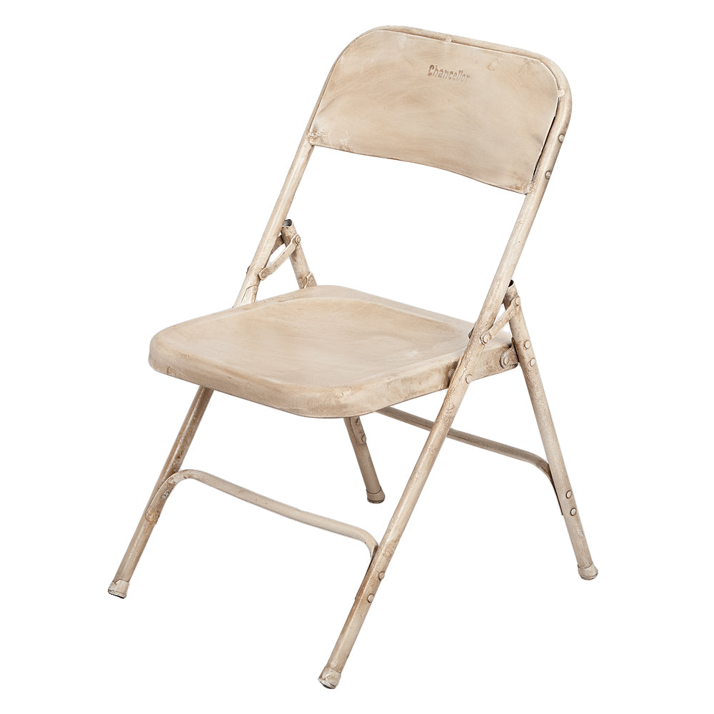 Metall Klappstuhl BARO Antik-Weiß