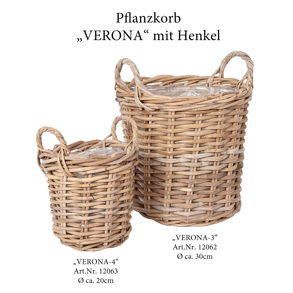 Pflanzkorb VERONA-3 ca. D30cm mit Henkeln