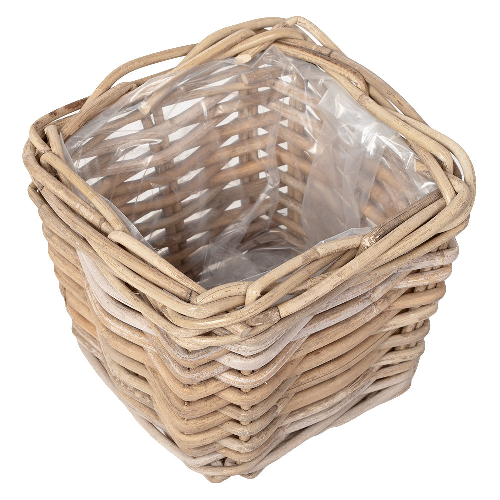 Rattan Pflanzkorb VERONA-Quadratisch ca.25cm Übertopf