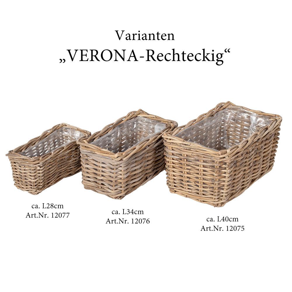 Pflanzkorb VERONA-Rechteckig ca. L34cm