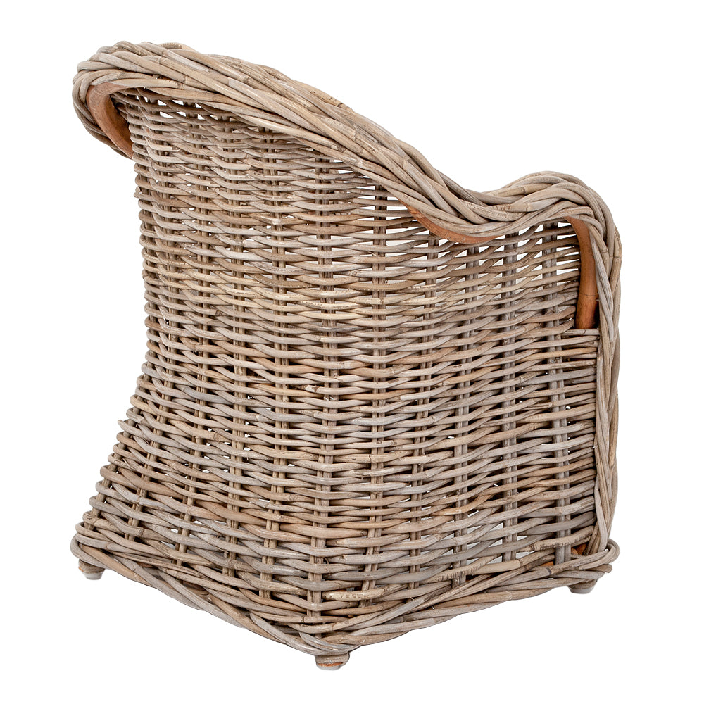 Rattan Kinder-Sessel LOTTI Natural Grey inkl. Sitzkissen ca. H60cm