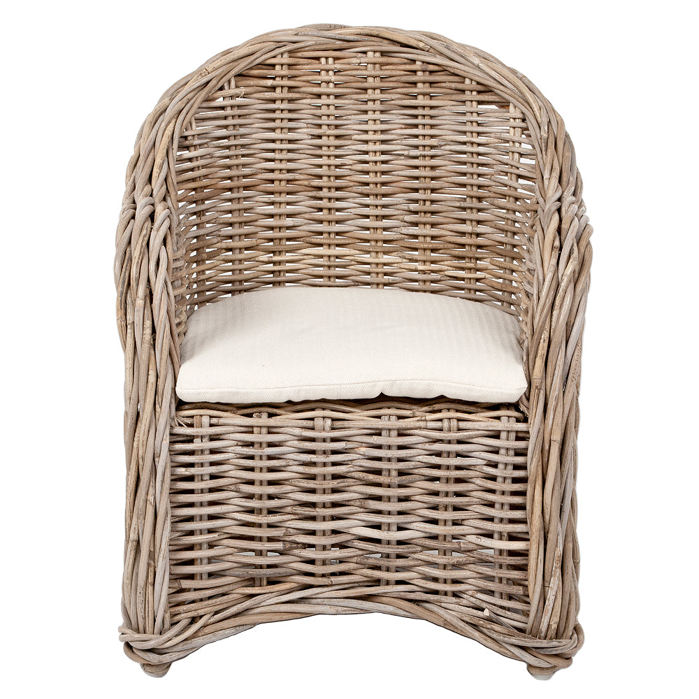 Rattan Kinder-Sessel LOTTI Natural Grey inkl. Sitzkissen ca. H60cm