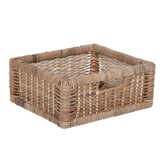 Rattan Korb CESTA-Med Grey