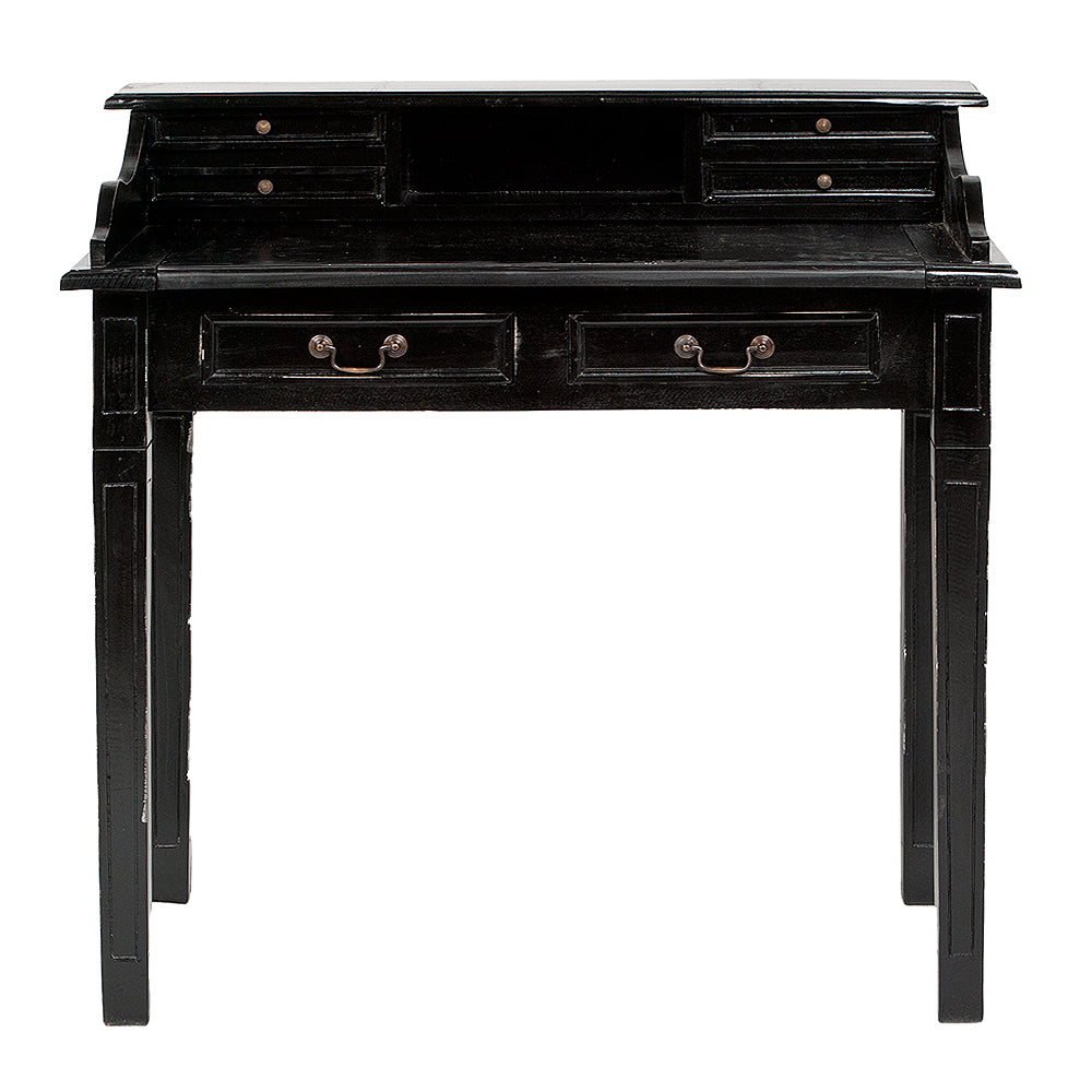 Sekretär ILENA Antik-Black ca. L100cm Mahagoni Massivholz