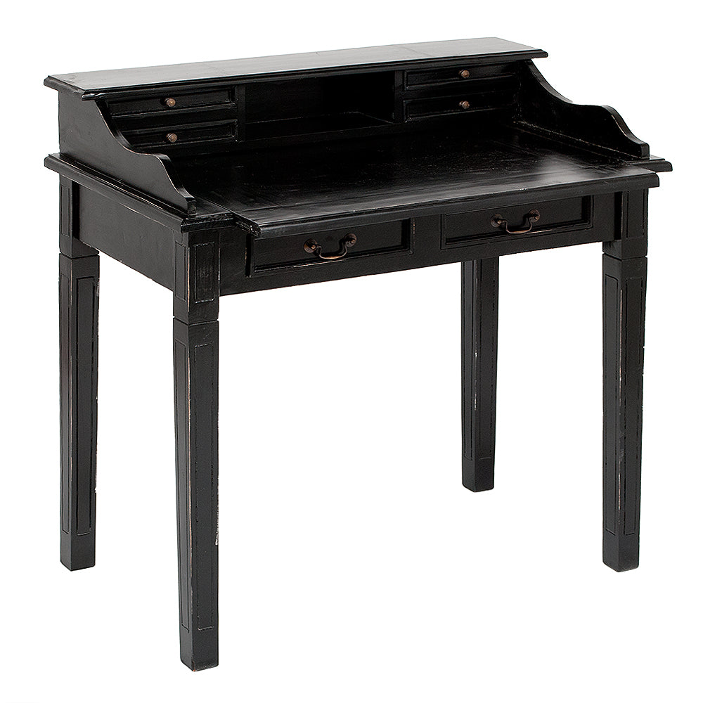 Sekretär ILENA Antik-Black ca. L100cm Mahagoni Massivholz