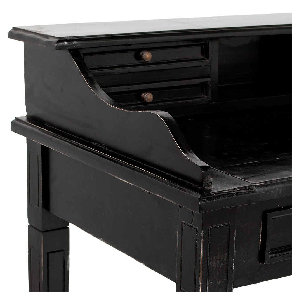 Sekretär ILENA Antik-Black ca. L100cm Mahagoni Massivholz