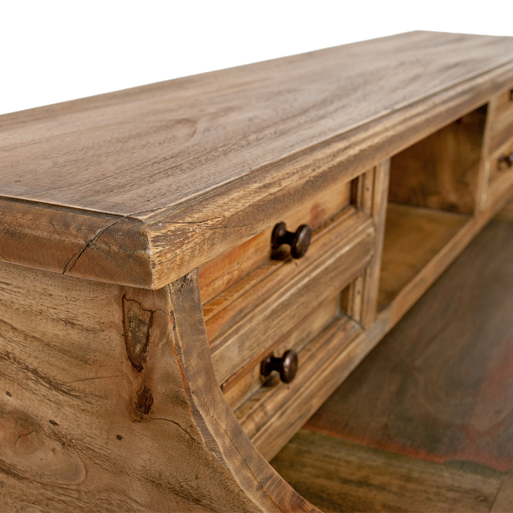 Sekretär ILENA Antique-Natural ca. L100cm Mahagoni Massivholz