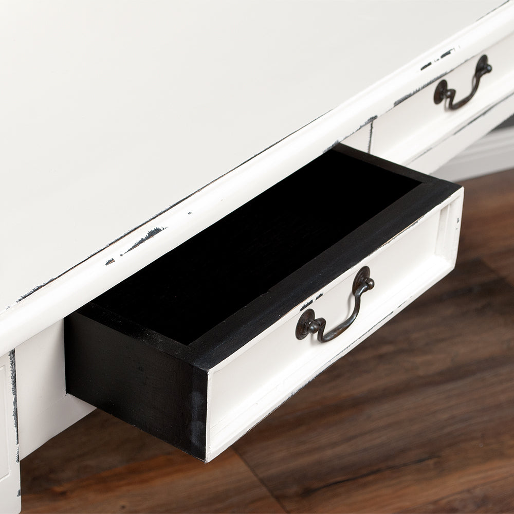 Sekretär ILENA Antik-Weiß ca. L150cm Mahagoni