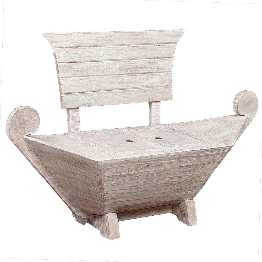 Sitzbank BARCO ca. L155cm White Wash Mahagoni Teak