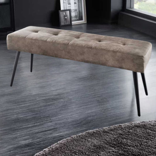 Moderne Polsterbank BELLE 100cm taupe Mikrofaser Interieur-Tipp