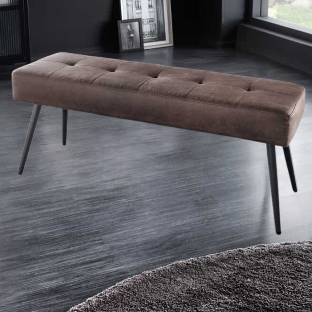 Moderne Polsterbank BELLE 100cm braun Mikrofaser Interieur-Tipp