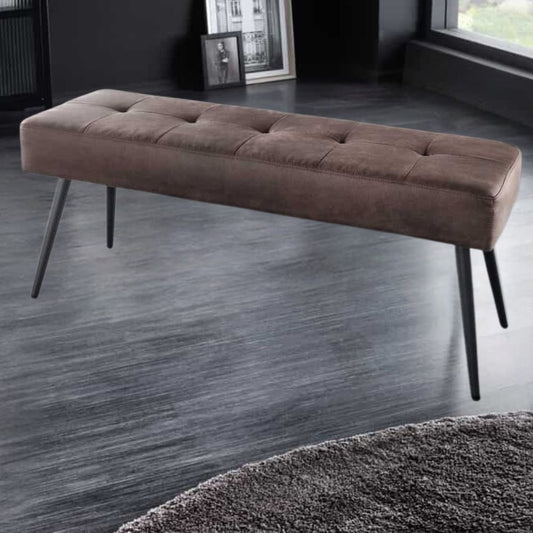 Moderne Polsterbank BELLE 100cm braun Mikrofaser Interieur-Tipp