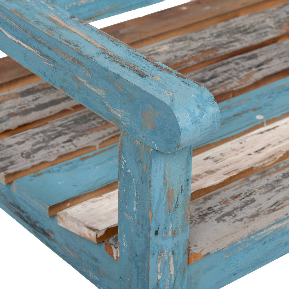 Sitzbank DRAHMA Antik-Multicolor ca. L120cm Mahagoni