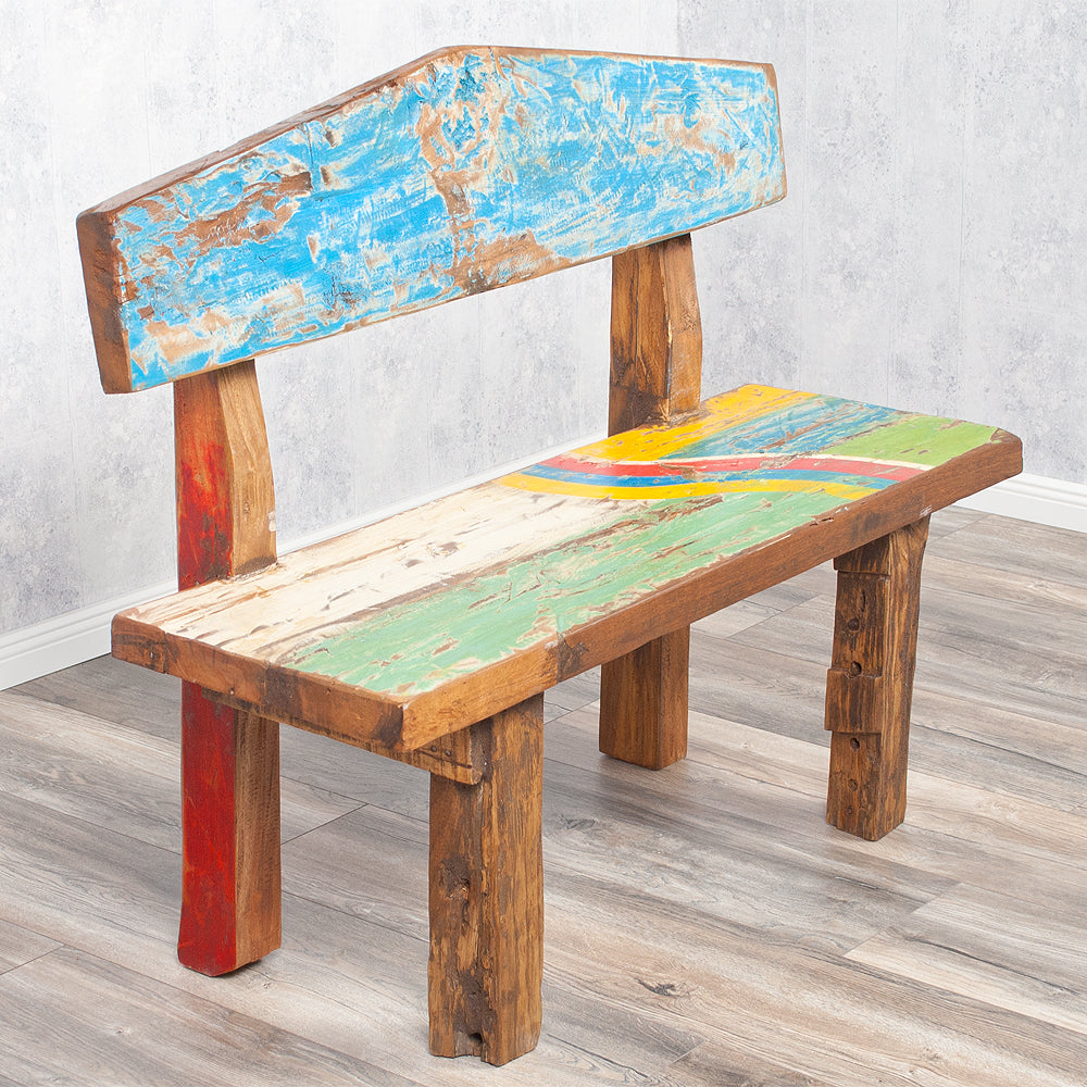 Sitzbank WICKIE recyceltes Holz ca. L110cm