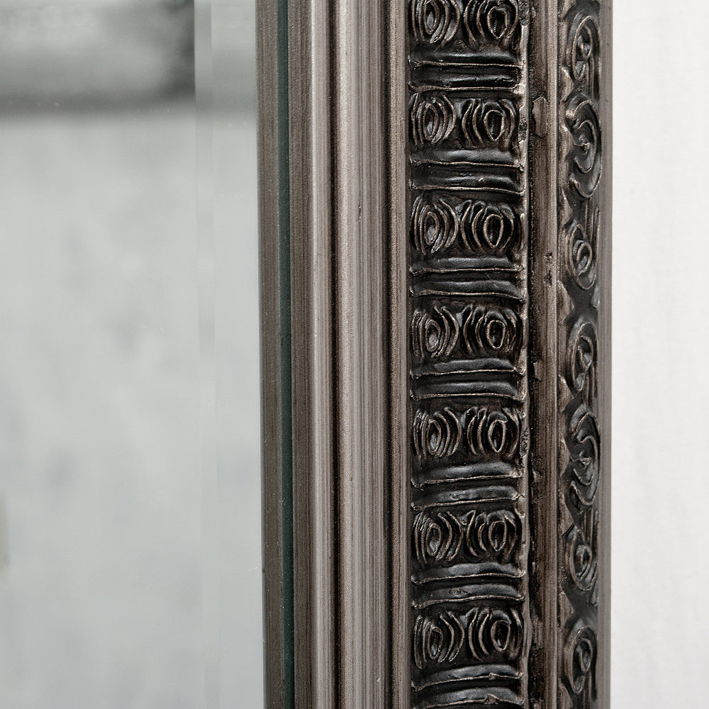 Eleganter Spiegel BESTY Antik Silber 140x50cm Wandspiegel